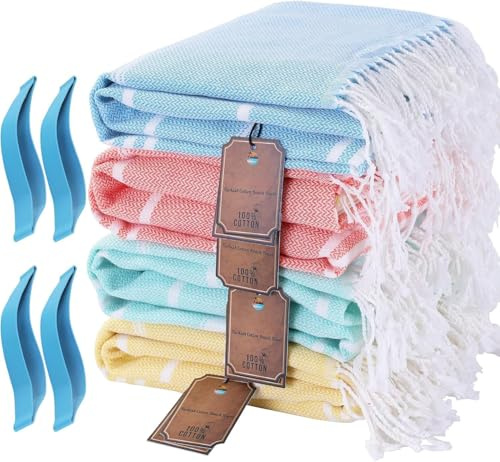 Hoqque Strandtuch Saunahandtuch Strandhandtuch Hamamtuch Strandtücher XXL Set Saunatuch Groß Sauna Handtuch Strand Zubehör Handtücher Beach Towel Strandlaken Damen Baumwolle Saunatücher Herren