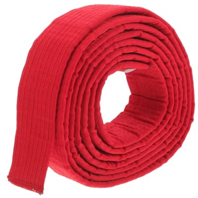 Hemobllo Ceinture de Taekwondo Ceinture D'entraînement en Coton Rouge Soutien de Taille et Longueur Ajustable Unisexe pour Karaté et Judo, pour Garçons et Filles