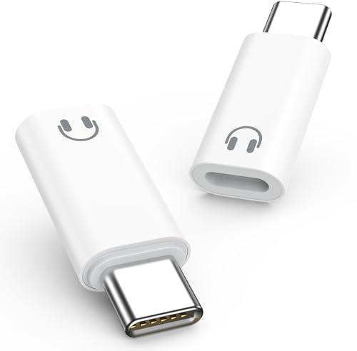 MoKo Adattatore Audio da Lightning a USB C per Cuffie | Non Ricarica/Trasferimento Dati/Microfono/Altoparlanti, per iPhone Air 17 16 15 PRO Max Plus