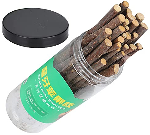 ZJchao Bâtons de Bois de Pommier pour Petits Animaux de Compagnie Hamster Mâches Jouets 5,7 Oz de Dents de Broyage des Bâtons avec Saveur de Fruits pour Les Hamsters Cobayes Chinchillas