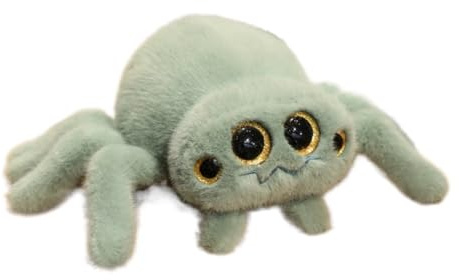 TROYSINC Spinne Stofftier Kuscheltier Vieräugige Spinne Plüschtier Wurfkissen Kuscheltiere Geschenk für Erwachsene Und Kinder Halloween (16 * 25cm,Grün)
