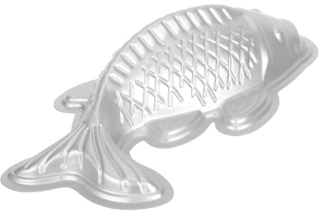 FUNNETOYU Aluminiumlegierung 3d Fischform aus Kuchen und Geleeformen | Kreatives 3d-design, Einfache Entformung und Pflege, Silberne Ausführung für Küche und Backen
