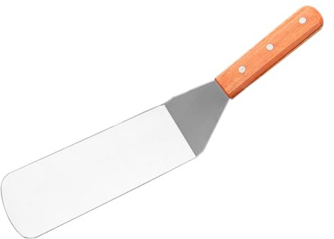 EPIGEIST Spatola da Cucina in Acciaio Resistente per Bistecca Paletta per Barbecue Senza Sbavature Manico Ergonomico Lavabile in Lavastoviglie