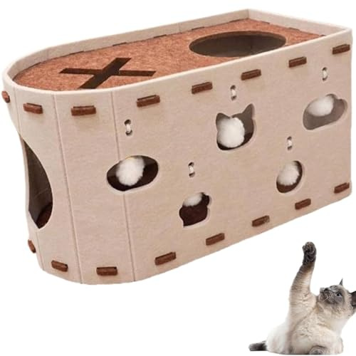 Generico Kratzbaum für Katzen, aus Filz, ideal für Zuhause, Büro, Balkon, Arbeitsplatz, Schlafzimmer im Innenbereich