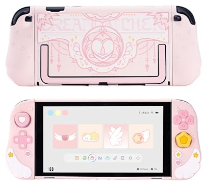 GeekShare silicone Protective Case Compatible with Switch 2, Anti-Scratch Switch 2 Cover, Separable Soft Silicone Protective Shell for Joystick with 2 Thumb Grip Caps- Star Wings