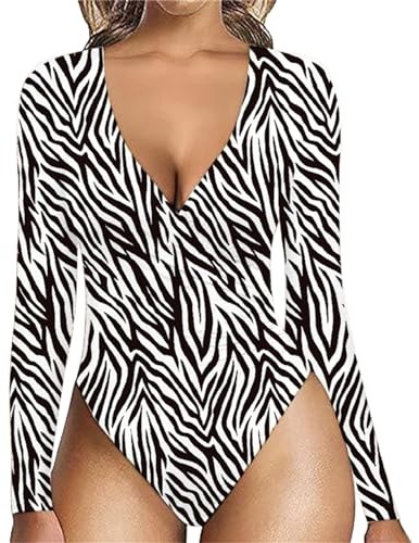 Body Manche Longue Femme sous Pull Gainant Top String Transparent Maillot De Corps Col Roulé Pullover Élégante Habillé Ventre Plat Bodysuit Danse Haut Cuir