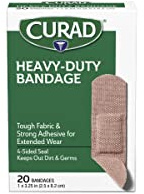 CURAD Extreme Hold Heavy Duty Bandages, 1 x 3 1/4, Ideal for Wound Care, 1 Box, 20 Count