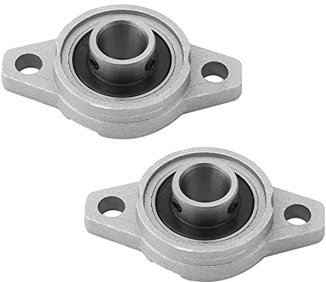 Othmro KFL001 con brida cojinete del bloque de almohada, diámetro del agujero de 12mm, aleación del cinc/acero cromado, cerradura del tornillo fijada 2pcs