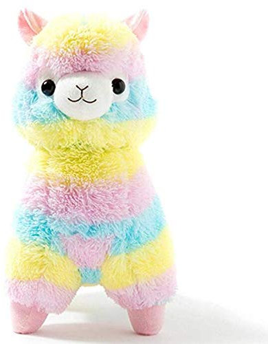 Hava Kolari Plüsch Regenbogen Alpaka Spielzeug Kuscheltiere süße Plüschspielzeug weiche Stofftier Geschenke Hochzeitstag (50CM)