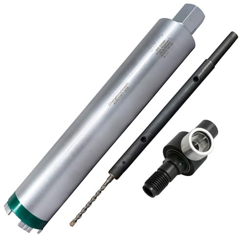 MDW Diamant Trocken-Bohrkrone Ø 57-250 mm x NL 260 mm inkl. Zentrierstange und Staubabsaugung 1 ¼ Außengewinde
