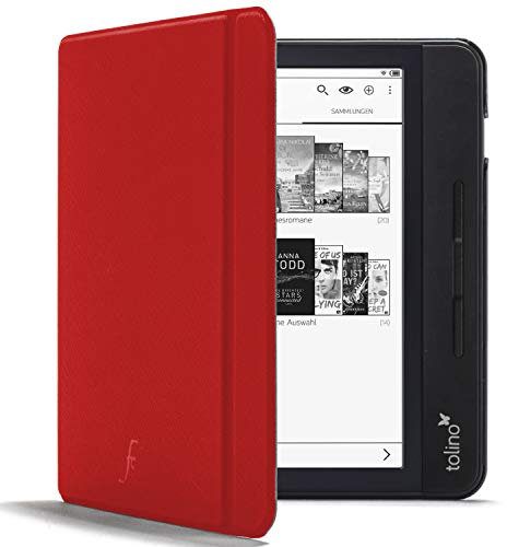 Forefront Cases Hülle für Tolino Vision 5 (Modell: 2019) - Rot - Dünn und Leicht, Smart Auto Schlaf/Wach Schutz-Hülle (Tasche) für Tolino Vision 5