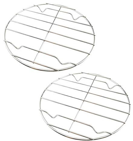 Yardwe 2stücke Runder Edelstahl Bbq Grillständer Für Grillpartys Und Outdoor-aktivitäten Langlebig Und Praktisch Ohne Tray