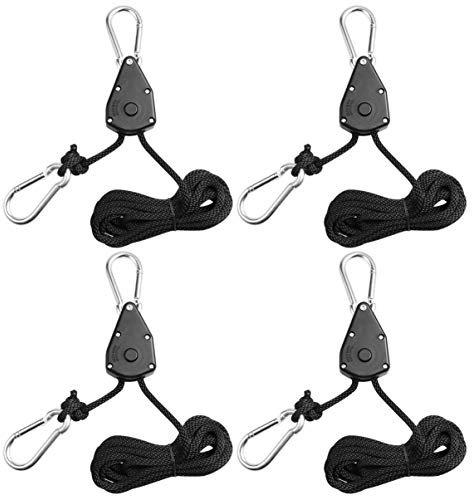 POPETPOP 4pcs Grow Light Rope Clip Hangers 1/8 Inch Rope Hanger Indoor Growing Lights for Plants Grow Lamp for Indoor Plants Houseplant Accessories Led Light Rope Planting Supplies Heavy