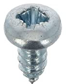 Restagraf - Vis à Tôle - Tête Cylindrique Bombée Pozidrive - Acier Zingué Blanc - Standard DIN 7981 - Fixation Carrosserie - Réf. 623 - Sachet de 50