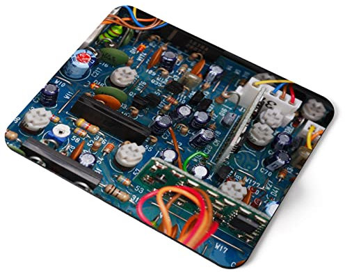 Computer Mouse Mat Pad - Amateure Radio Transceiver Clectronic Board Home Office PC Desk Accessory Flexible Fabric Top Large 5mm Laptop Desktop Printed Art Ergonomic #44075