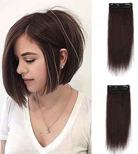 Extension per capelli lisci spessi 30 cm, per aggiungere volume extra ai capelli, extension per capelli corti, invisibili, soffici, topper per donne con capelli diradati