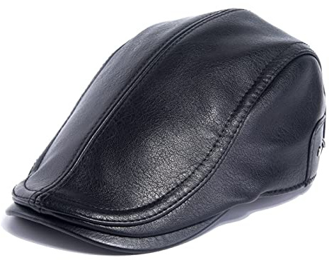 tcax Schiebermütze Herren Leder Newsboy Cap Hut Winter Baskenmütze Homme Gatsby Hüte Herbst Warme Schiebermützen Vintage Boinas Baker Boy Hut Für Herren