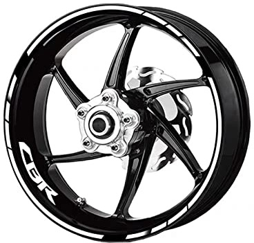 ROANNY Felgenband Motorrad-Radaufkleber, Reflektierende Felgenstreifen, Aufkleber Für HRC CBR1000RR, CBR600RR, CBR500R, CBR300R, CBR250R, CBR 650R (Color : 2)
