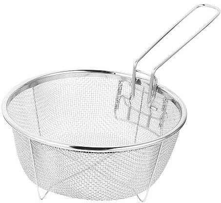 Kichvoe 1pezzi Schiumarola Colino in Acciaio Inossidabile Utensile Da Cucina Manico Resistente Al Calore Accessorio Per Friggere Verdure e Carni