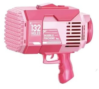 Bazooka Bubble® Rosso | Macchina per Bolle di Sapone | Razzo Automatico con 69 Buchi | Gioco all'aperto per Bambini e Adulti | 100% Divertimento in Acqua | Estate | OriginalCup®