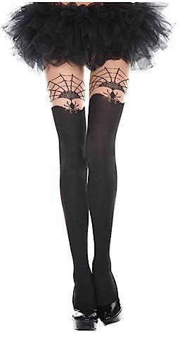 Horror-Shop Bitsy Spider and Web Strumpfhose für Halloween