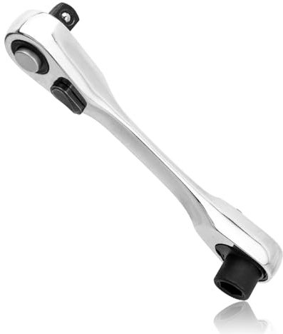 Mesee 1/4 Inch Mini Ratchet Wrench, 72 Tooth Drive Ratchet Allen Wrench Handle Double Head 1/4 Drive & Hex Socket Wrench Bit Driver Multitool Quick Release Ratcheting Spanner Repair Tool