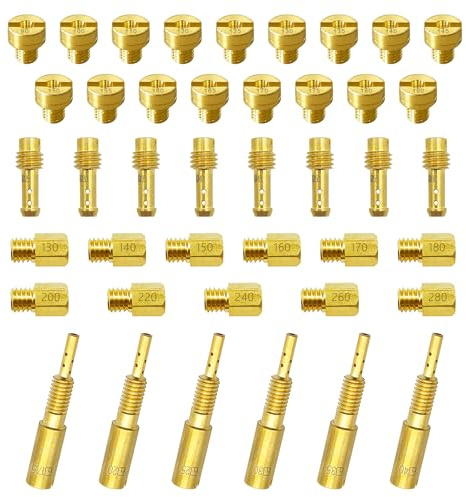 YGQ 42 pezzi Getti Carburatore per Mikuni getti principali getti pilota lenti N100.604 VM28/486 VM4/042 VM22/210