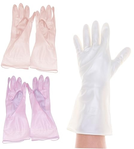 Didiseaon 3pair Comfortable Kitchen Gloves of Washing Gloves Nitrile Fragrance for Dishwashing Car Washing