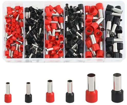 Teansic 240PCS Insulated Copper Wire Ferrules Kit,AWG10-12/AWG8/AWG4 Ferrule Connectors End Terminal for Car Audio, Electronics, Communication Equipment