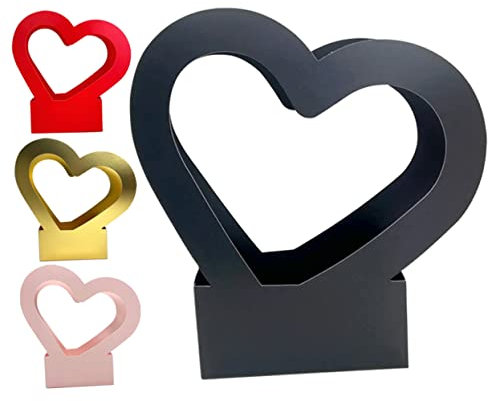 GRADENEVE 4 Stücke Boxen Liebe Blumenkasten Schmuckbeutel Behälter Künstlich Mini Gefälscht Karton Blau Deckel Herzen Würfel Abs Strauß Einheit Verpackung Korb Papierstau