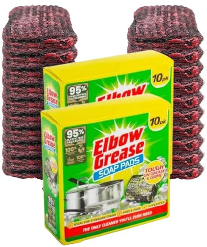 20pk Stainless Steel Soap Filled scouring Pads Versatile Cleaning Pad for Home and Kitchen, Heavy Duty Soap Filled Scouring Pads for Pots, Pans and Cookers Removing Grease and Stains MEGA Pack