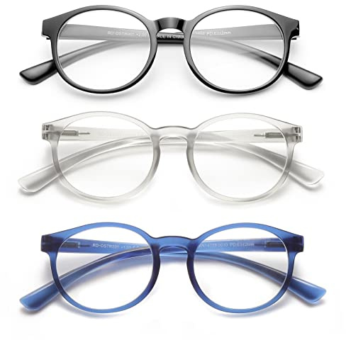 OKH Lesebrille für Damen Herren, Blaulichtblockierende Federscharnierleser, Anti-Augenbelastung/UV-Strahlung/Blendlicht/Brillen (1.75)