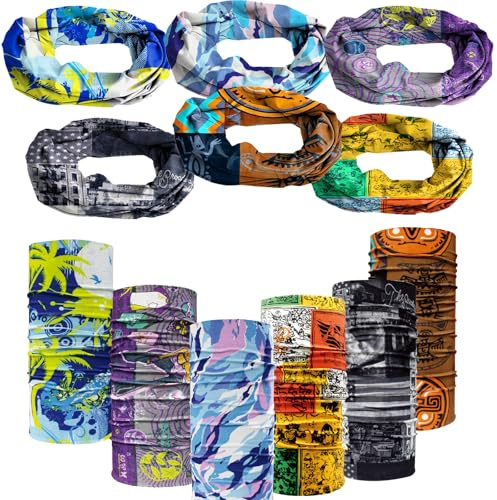 YUEcthynous Fascia Bandana Multiuso,6 Pezzi Bandana Foulard Scaldacollo Fazzoletto da Collo Fascia Elastico,Motociclismo per Yoga Climb Ciclismo Hiking,per sport all'aperto femminili e maschili