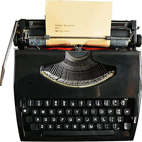 MZBDYYF Old Machinery Schreibmaschine, altmodische manuelle englische Schreibmaschine, normale Verwendung, Retro-Schreibmaschine für Notizen oder Briefe oder kreatives Schreiben, tragbar und einfach