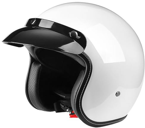 Motorcykel Öppen Hjälm För Män Och Kvinnor Retro Motorcykelhjälm Scooter Cruiser Mopedhjälm Kraschhjälm Vägtillåten ECE 2205 D,M(57-58CM)