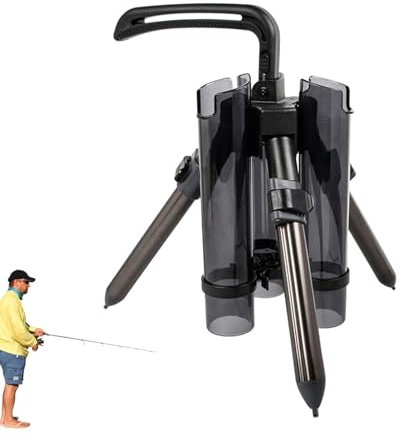 Soportes para Cañas De Pescar para Suelo,Trípode para Caña De Pescar De Aleación De Aluminio | Organizador Portátil De Caña Gruesa para Barcos, Yates De Mar, Capacidad para 3 Cañas De Pescar