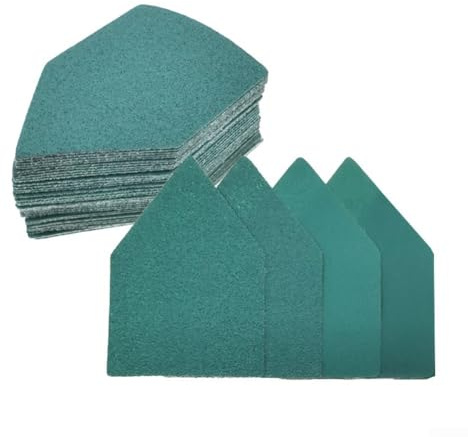 Juego de 50 hojas de papel de lija de óxido de aluminio de grano 80 a 240 para madera, metal, piedra, plástico, vidrio, cuero, proyectos de lijadora