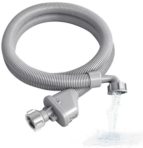 Aquastop Manguera Lavadora,1.5m 3/4 pulg-Compatible con todas las Marcas de Lavadora y Lavavajillas,Cabeza De Aleación de Cobre,Tubo Lavadora Entrada agua con válvula de Seguridad