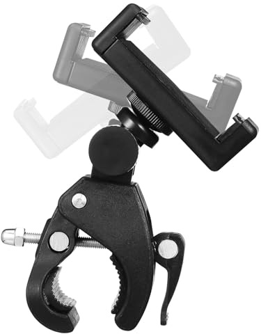 Abaodam Mikrofonständer mit Drehbarer Handyhalterung 180° Verstellbar aus Robustem Material Sichere Klemme für Verschiedene Handys Kompatibel mit Mikrofonstativen