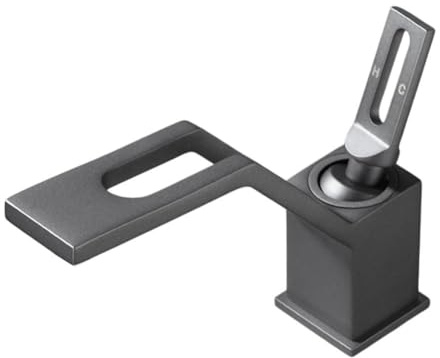 CashMuch Crtive - Grifo de lavabo de doble temperatura con diseño de hoja y ahorro de agua, esmerilado Ay
