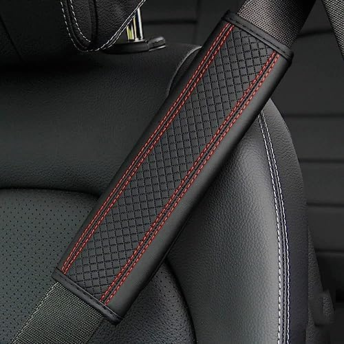 R-timer 2 Pezzi Imbottitura Cintura di Sicurezza Auto per BMW Mini One/Cooper R50 R53 Hatchback 2001-2006, Cintura di Sicurezza Accessori Protezioni Seat Belt Padding,Red