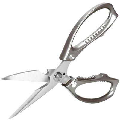 Kitchen Scissors for Food,Stainless Cutting Gadgets - Ergonomic Walnut Cracker Fish Scale Scraper Cooking Shears | for Turkey, Chicken, Poultry, Meat