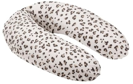 Doomoo Stillkissen Buddy, 180 cm, Bezug aus Bio-Baumwolle, Leopard Cream
