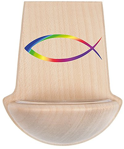 Fritz Cox Weihbecken aus Holz mit REGENBOGEN-Fisch