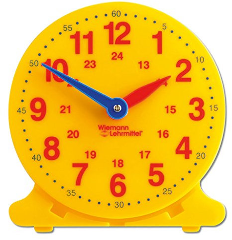 Wiemann Lehrmittel Lernuhr für Schüler, Schüleruhr, Demonstrationsuhr, 10 cm Ø