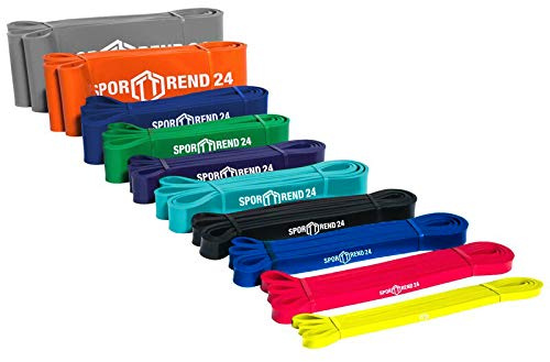 Sporttrend 24® Grau: 54,4-149,6kg | Klimmzugband, Fitnessband, Gymnastikband, Powerband, Resistance Band