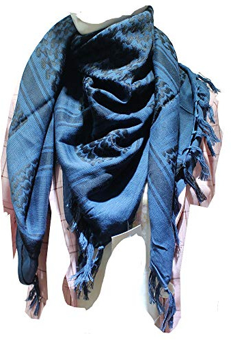 JONKUU® Halstücher PLO Schal°110x110 cm°Pali Palästinenser Arafat Tuch°100% Baumwolle - Viele Farben (Blau, Einheitsgröße)
