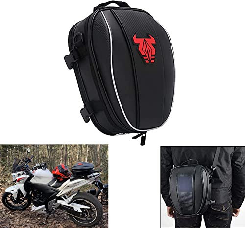AnXin Motorrad-Rucksack, wasserdicht, Mikrofaser, Gepäck, Sitz, Motorrad, multifunktionale Fahrradtasche für Sportaufbewahrung, Rot