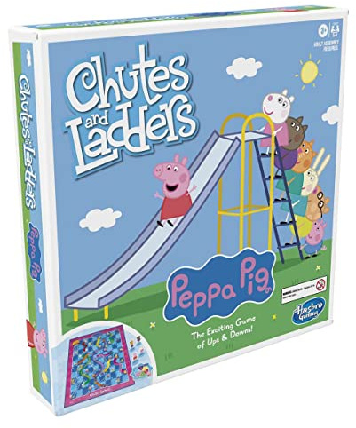 Hasbro Gaming Chutes and stairs: Peppa Pig Printing Board Game for Children from 3 Years, for 2-4 Players