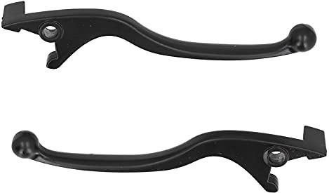 Aramox Brake Handle Lever, 2PCS Brake Handle Lever Aluminum Alloy Black Replacement for Motorcycle Moped ATV